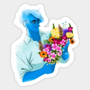 Bouquet and a Snack Sticker